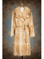 POLAR MUSKRAT COAT W. FOX COLLAR