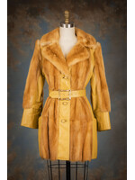 MINK & LEATHER COAT W. BELT