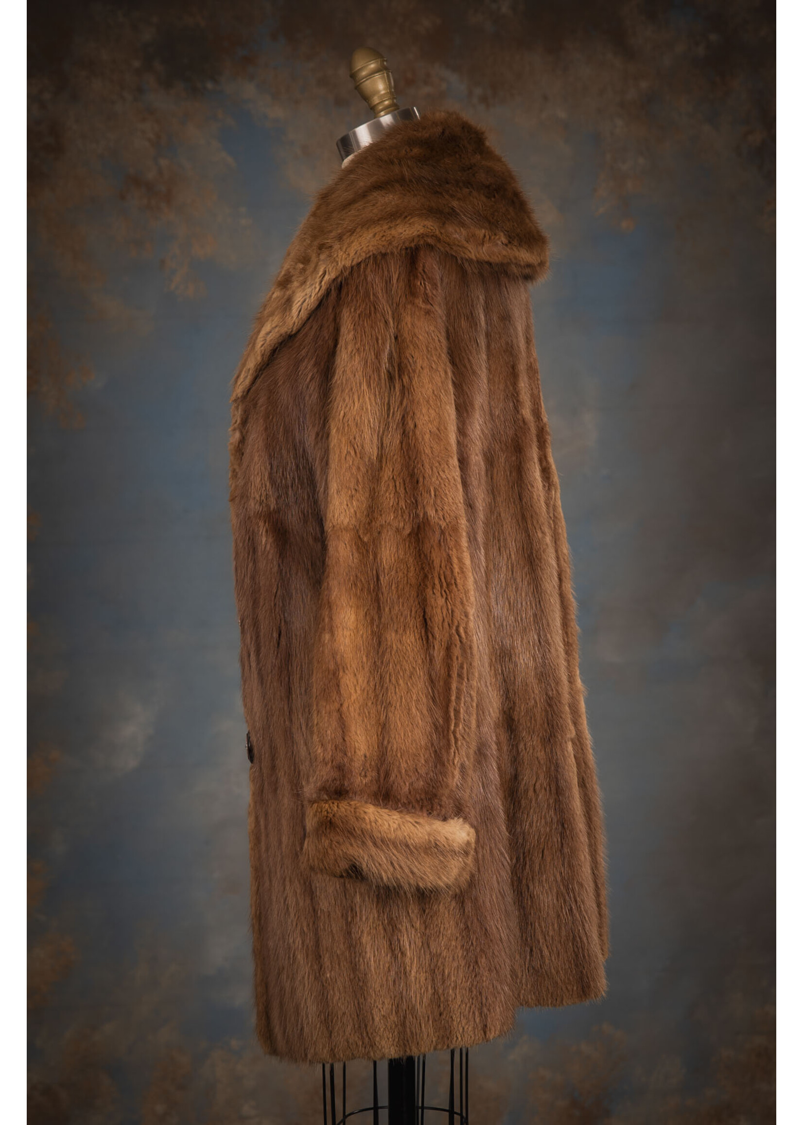 MINK-DYED MUSKRAT COAT 10