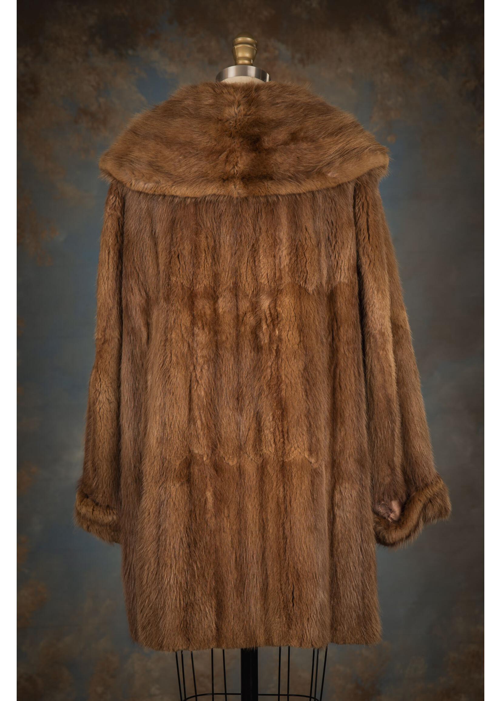 MINK-DYED MUSKRAT COAT 10