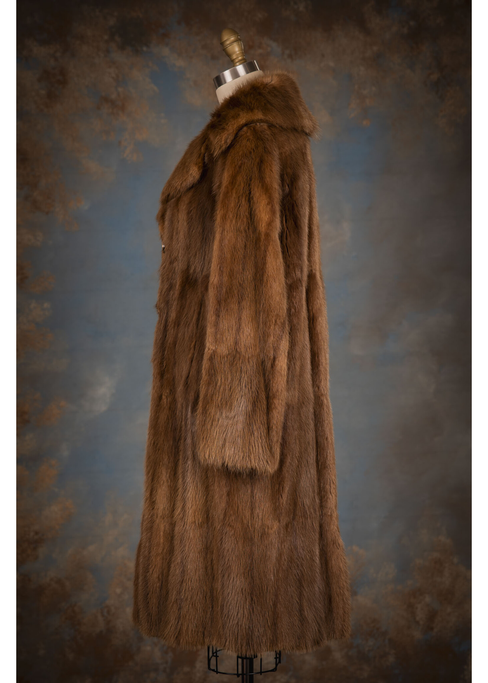 MINK-DYED MUSKRAT COAT 8-10