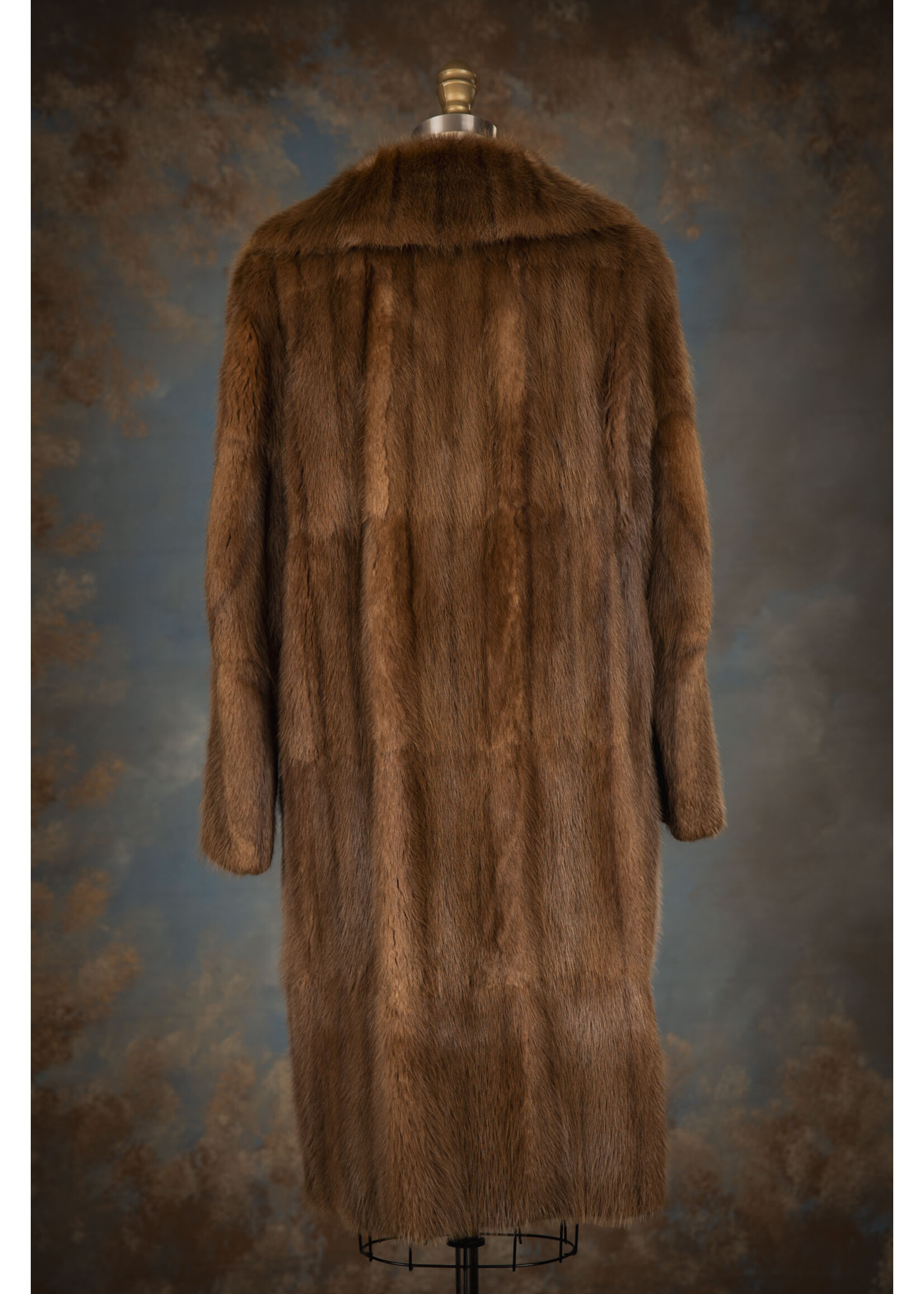 MINK-DYED MUSKRAT COAT 8-10