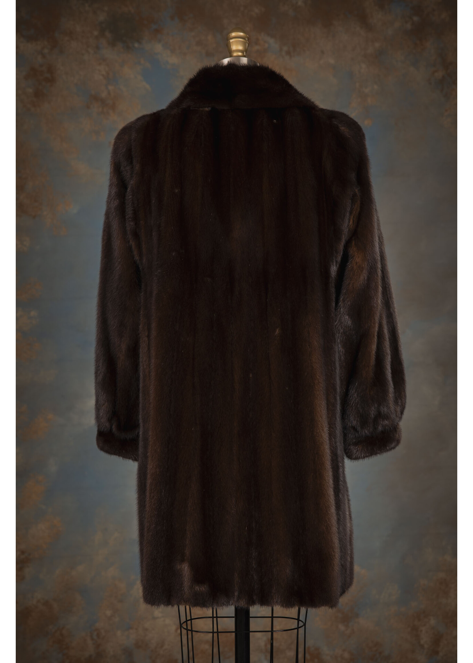 MAHOGANY MINK COAT 6-8
