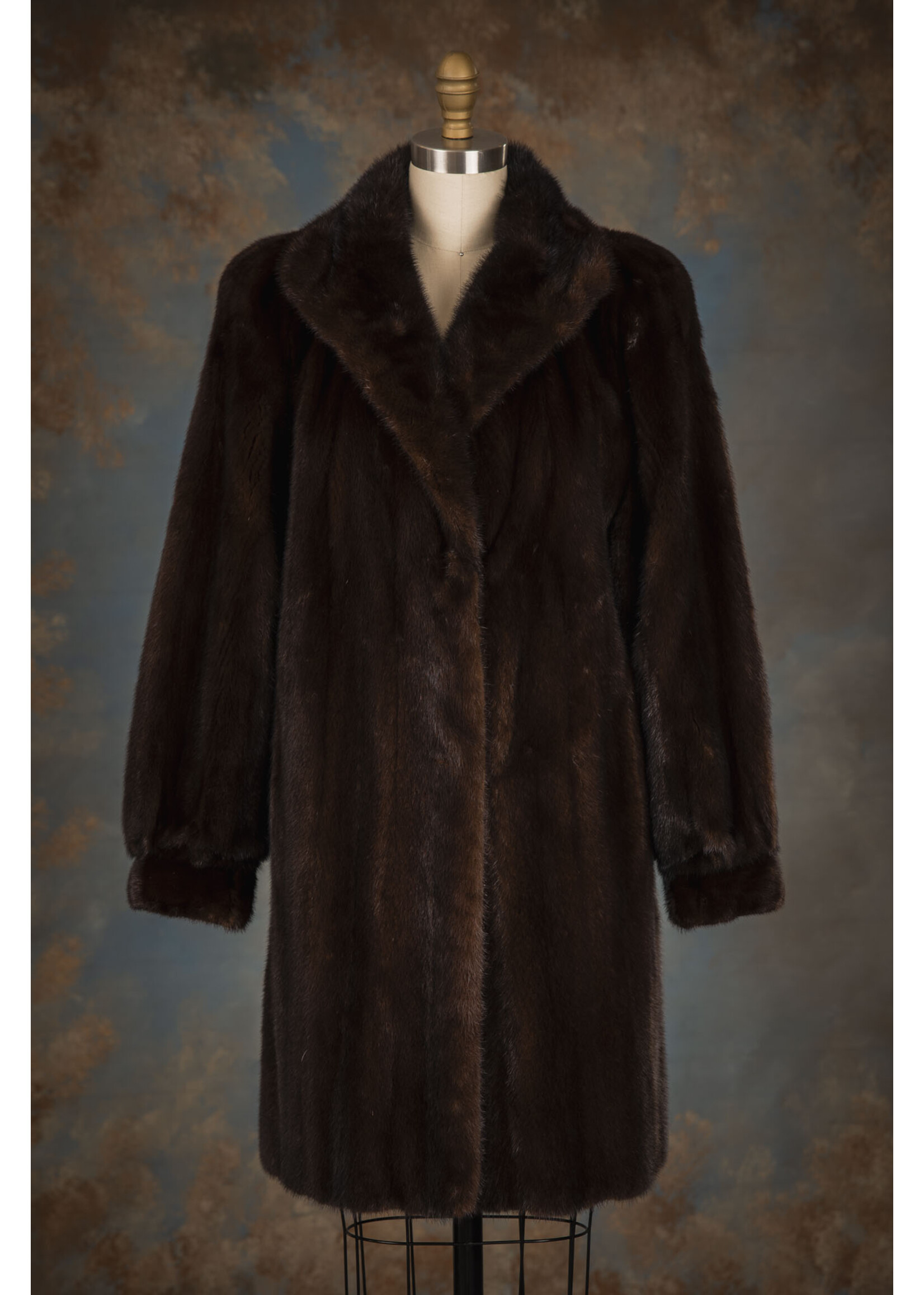 MAHOGANY MINK COAT 6-8