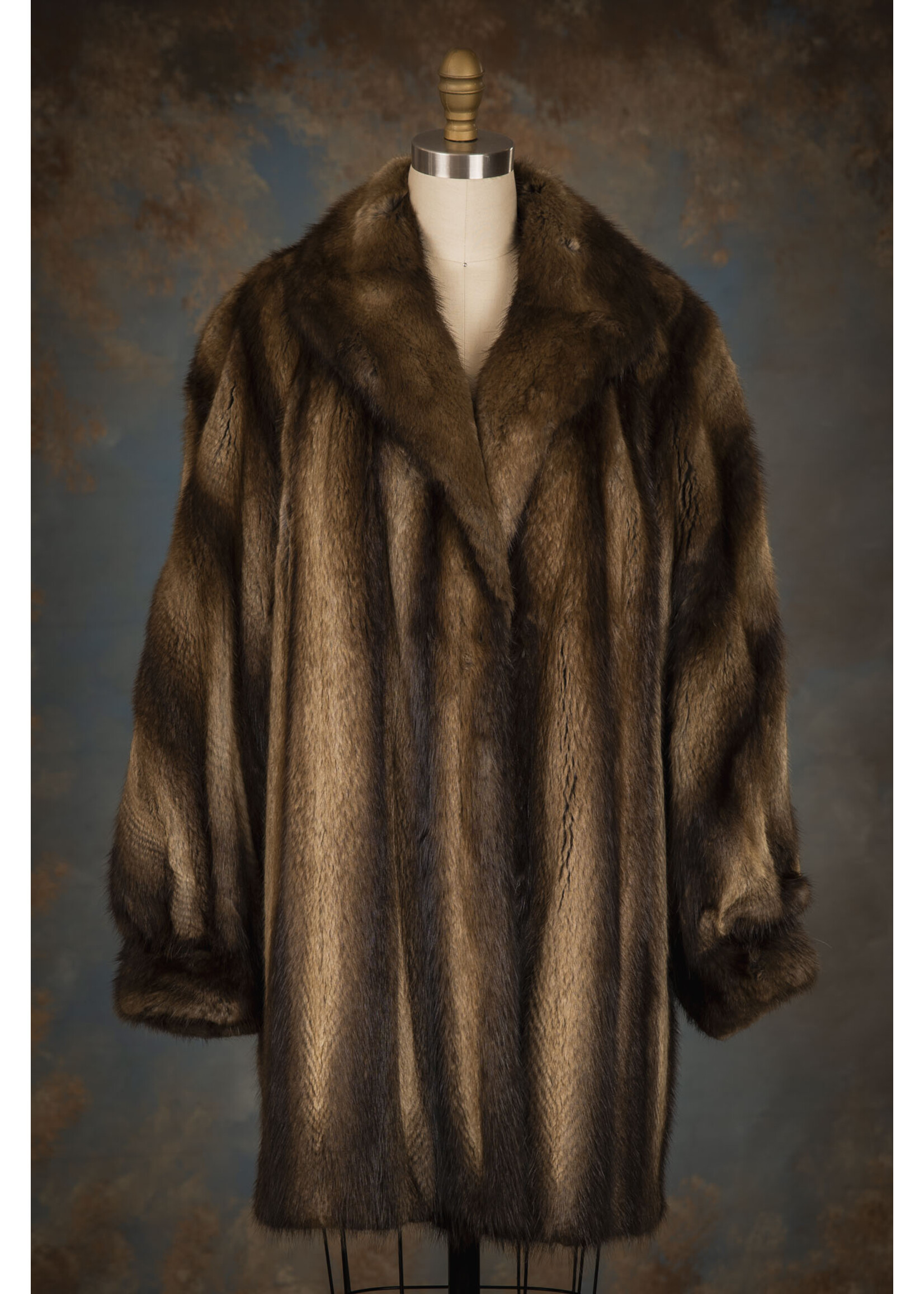 NATURAL MUSKRAT COAT 10-12