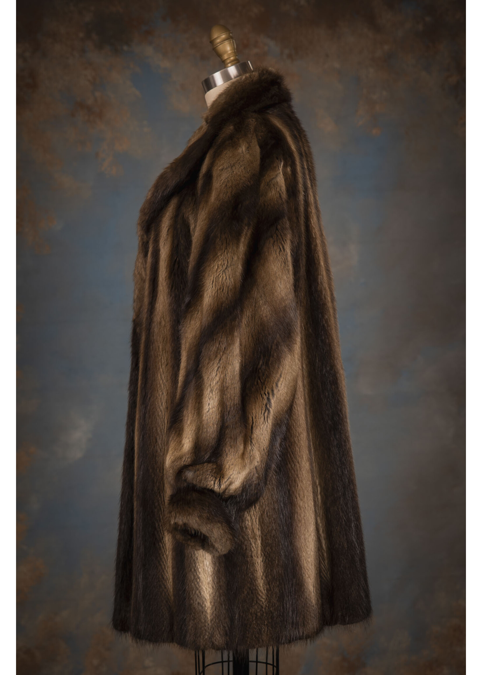 NATURAL MUSKRAT COAT 10-12