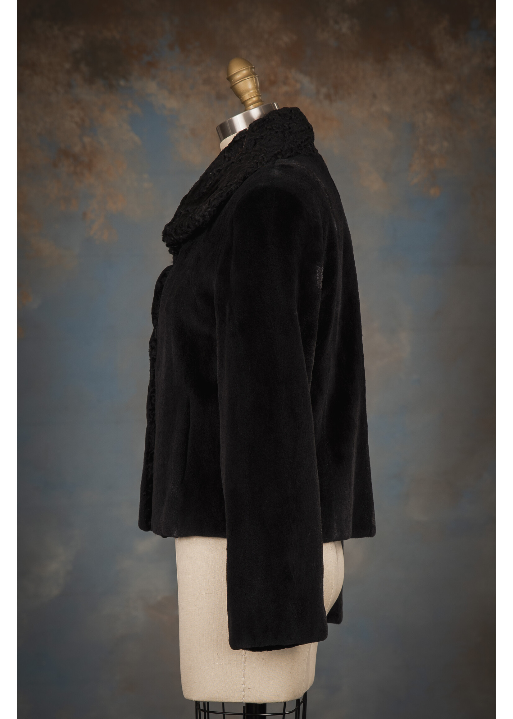 SHEARED MINK CROPPED JACKET W. SWAKARA