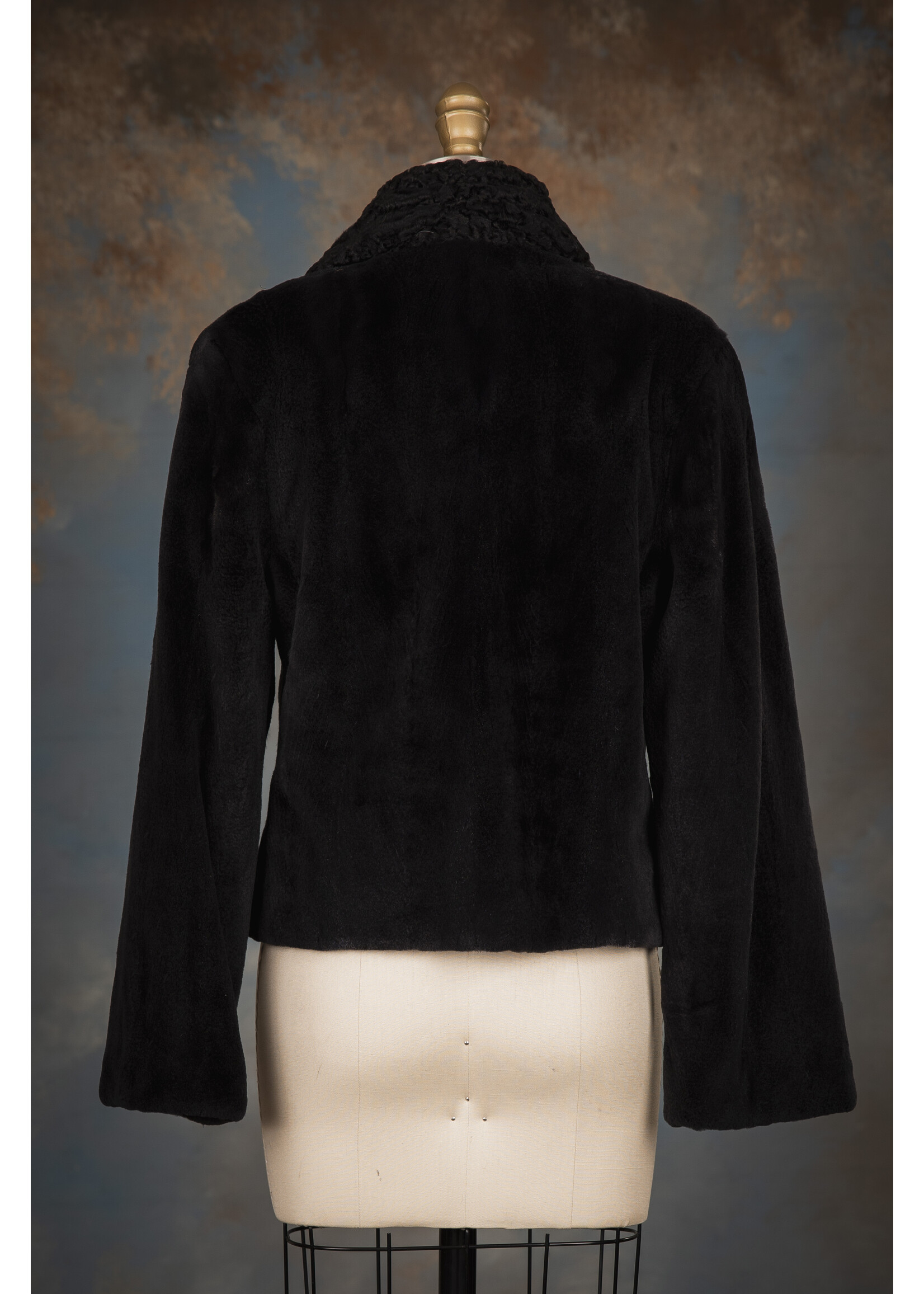 SHEARED MINK CROPPED JACKET W. SWAKARA