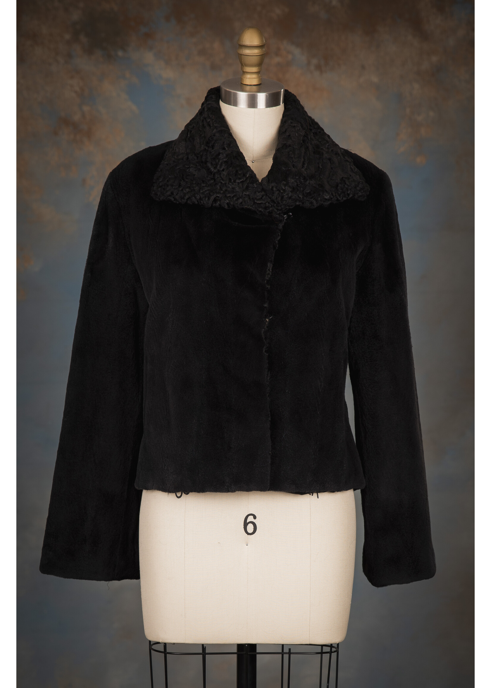 SHEARED MINK CROPPED JACKET W. SWAKARA