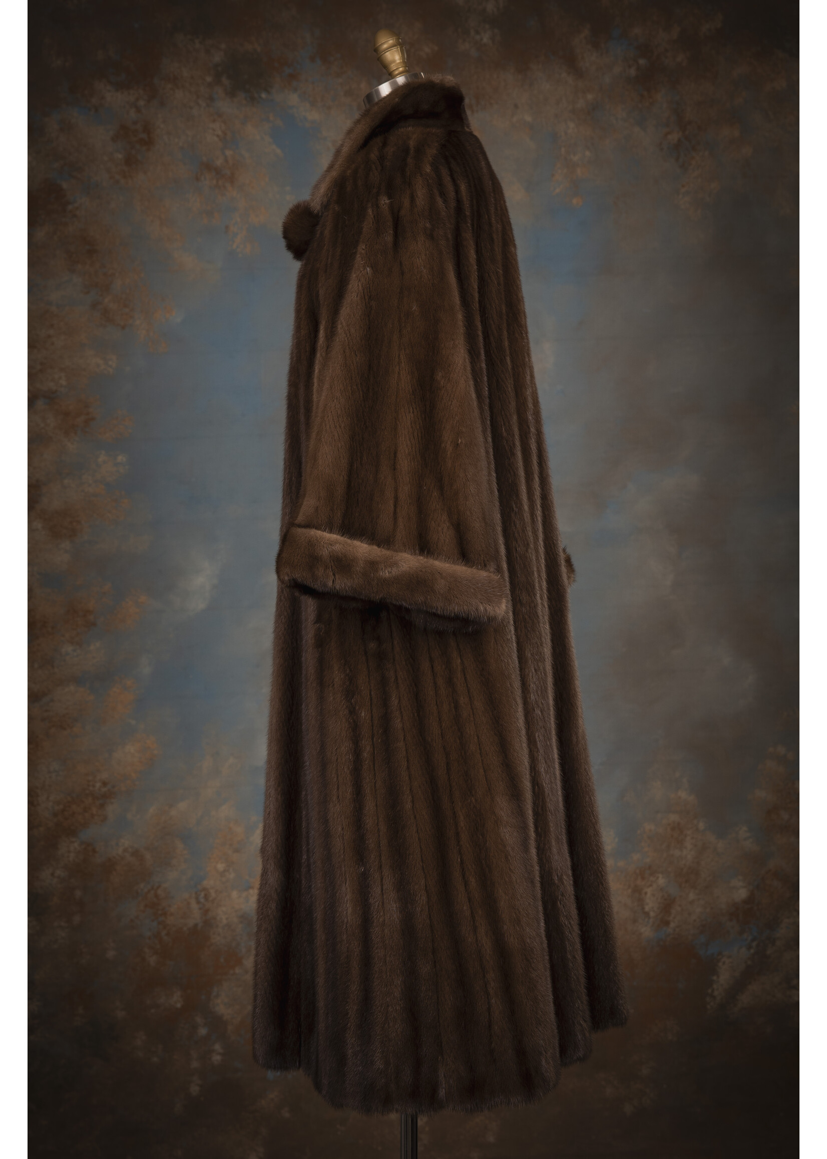 MAHOGANY MINK SWING COAT 10-12