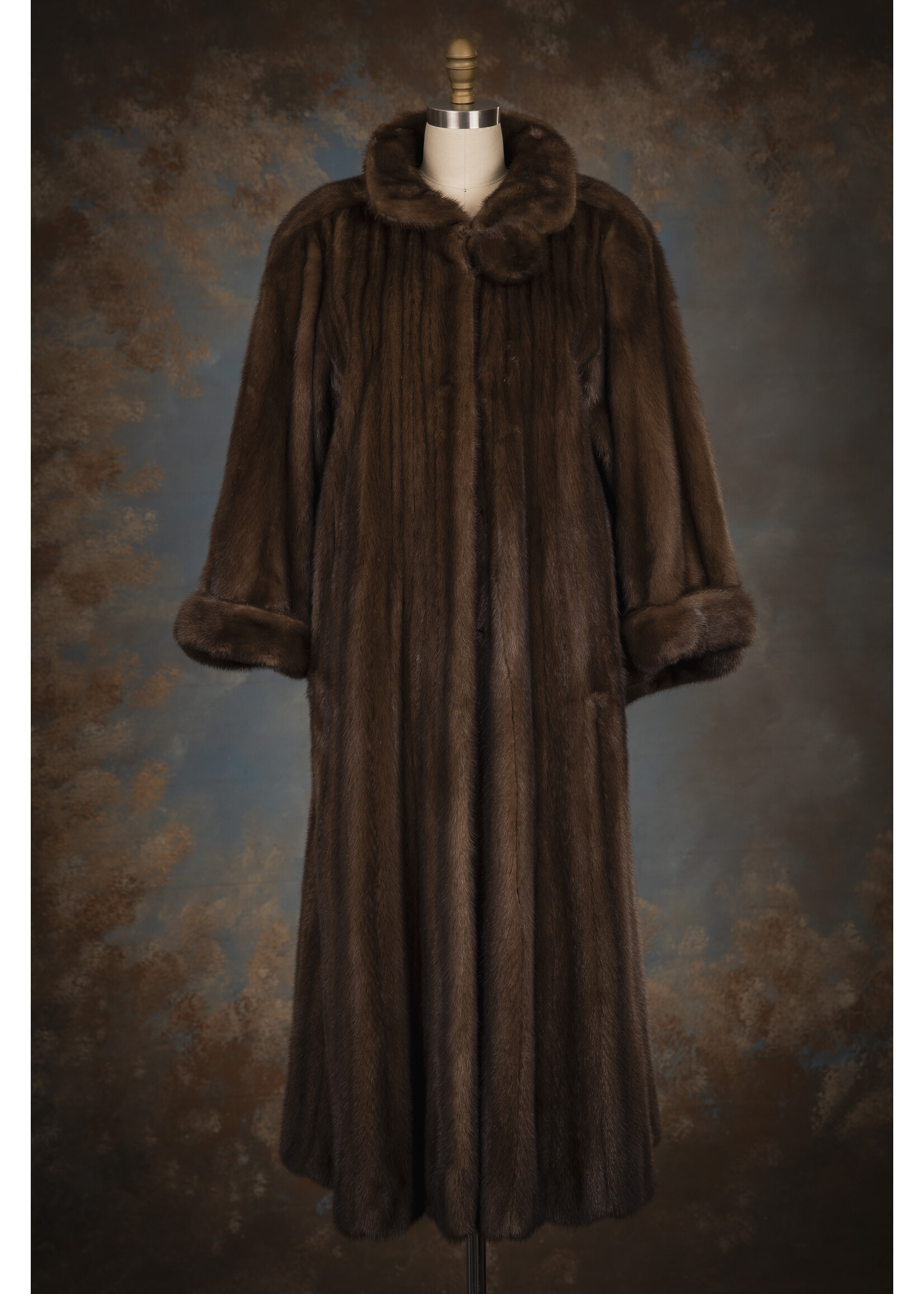 MAHOGANY MINK SWING COAT 10-12