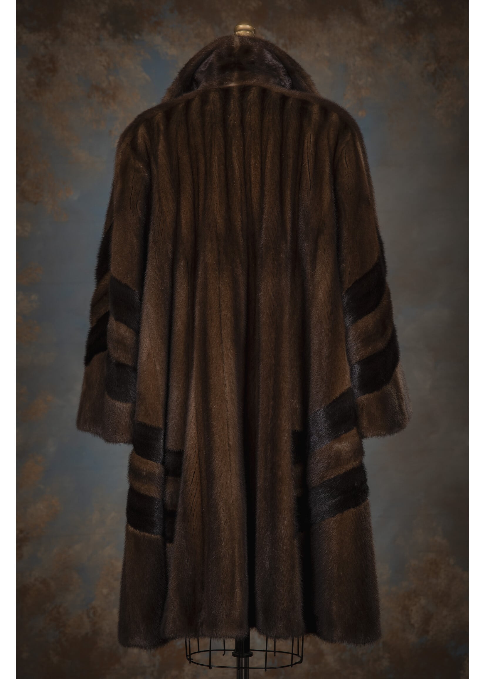 DEMI & DARK MAHOGANY MINK SWING COAT