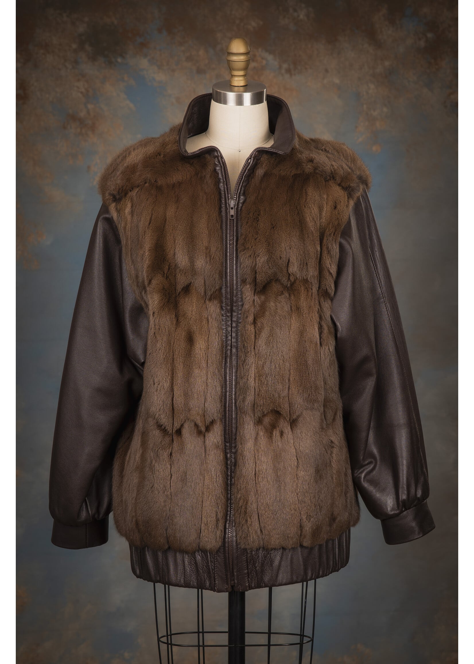 LEATHER & SQUIRREL BOMBER JACKET 12
