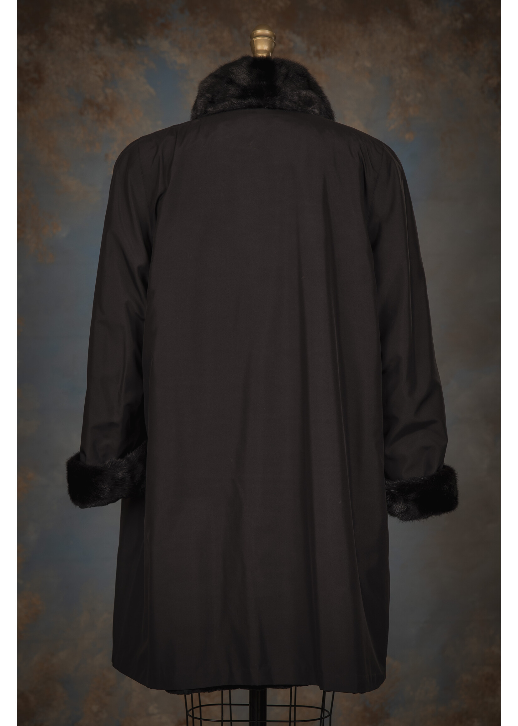 BLACK MINK REV. COAT 12-14P