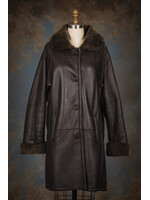 BROWN SHEEPSKIN COAT 10-12