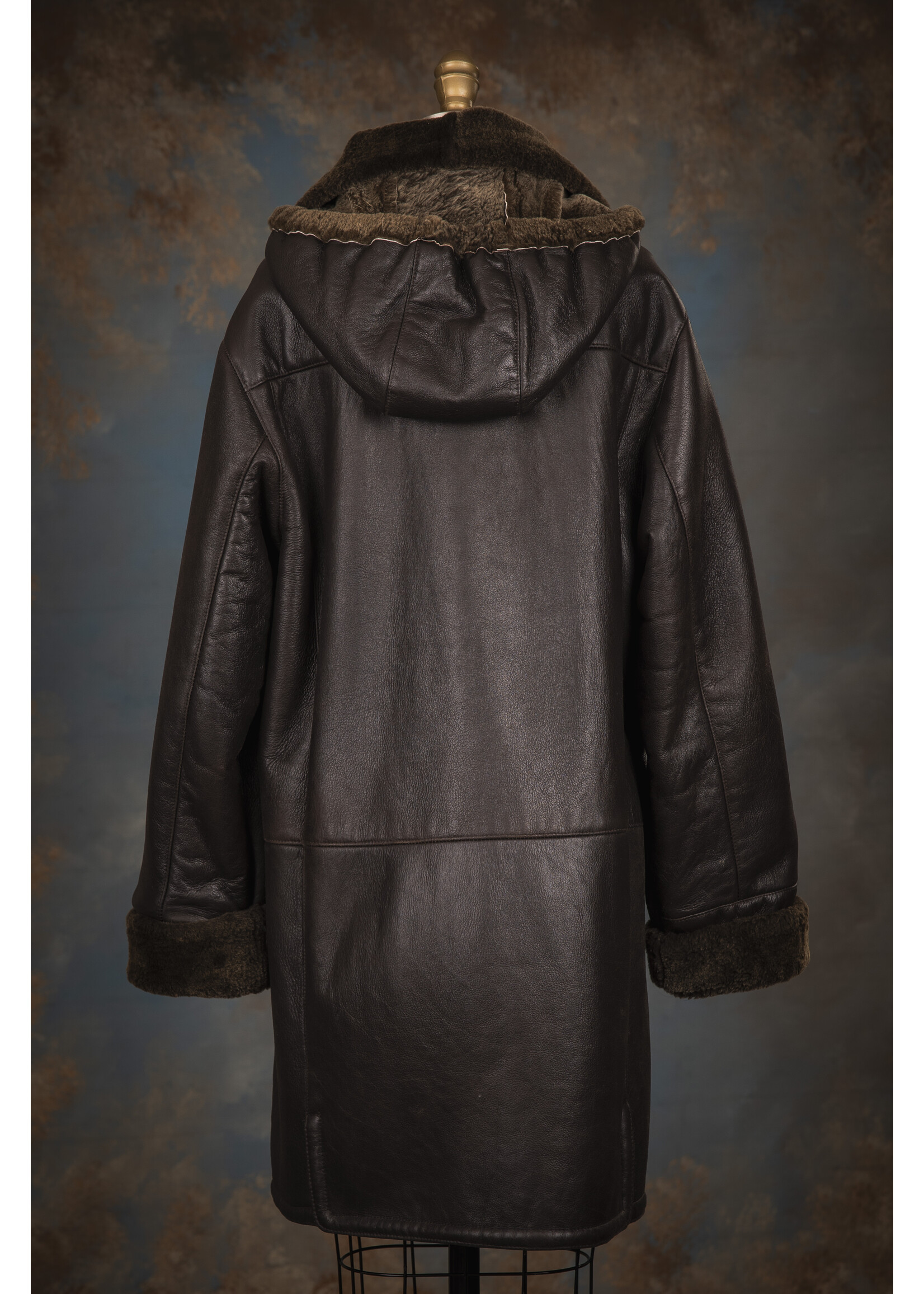 BROWN SHEEPSKIN COAT 10-12