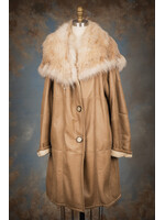 SHEARLING COAT W. KNIT FOX