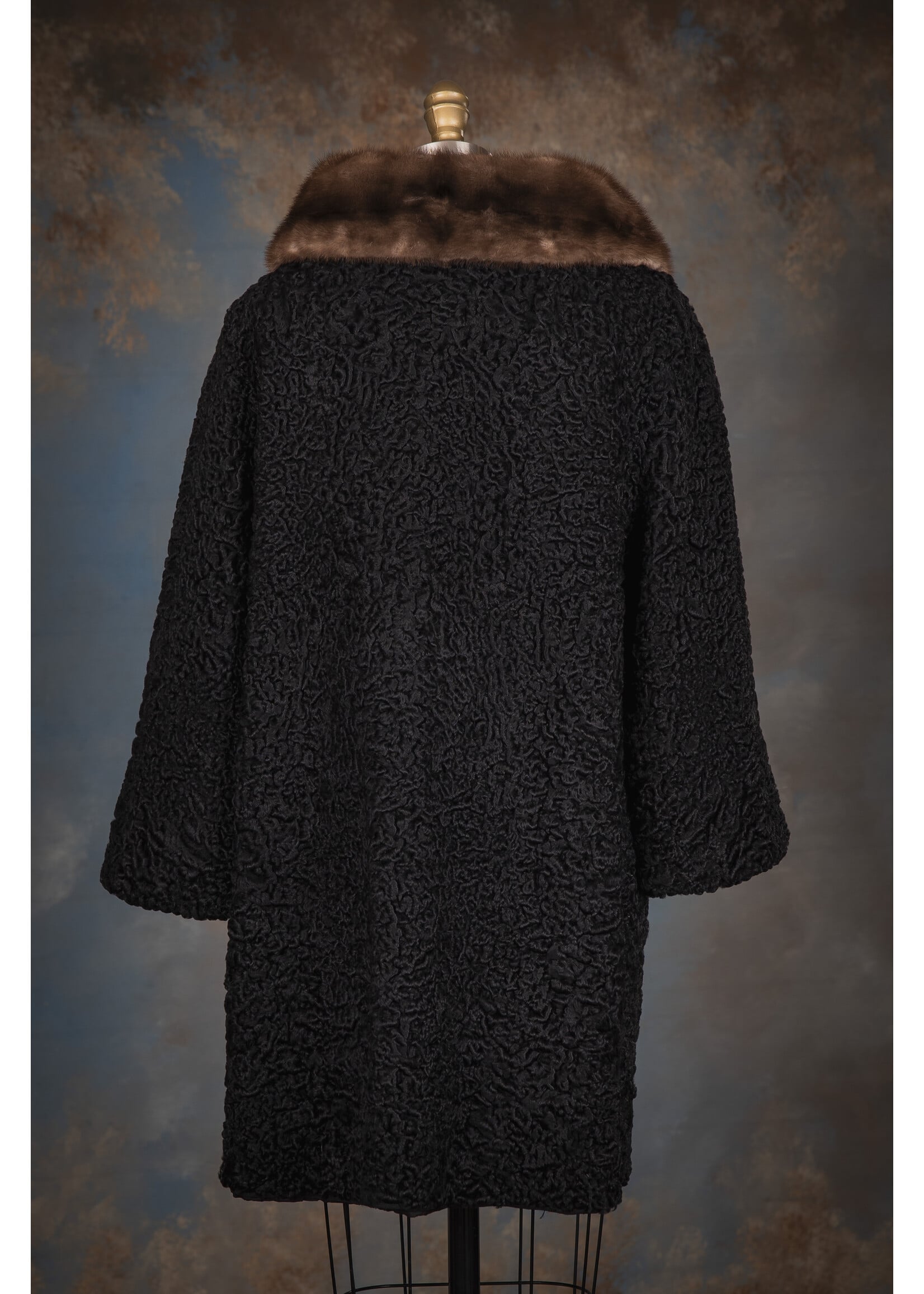 BLACK PERSIAN LAMB CAR COAT 6