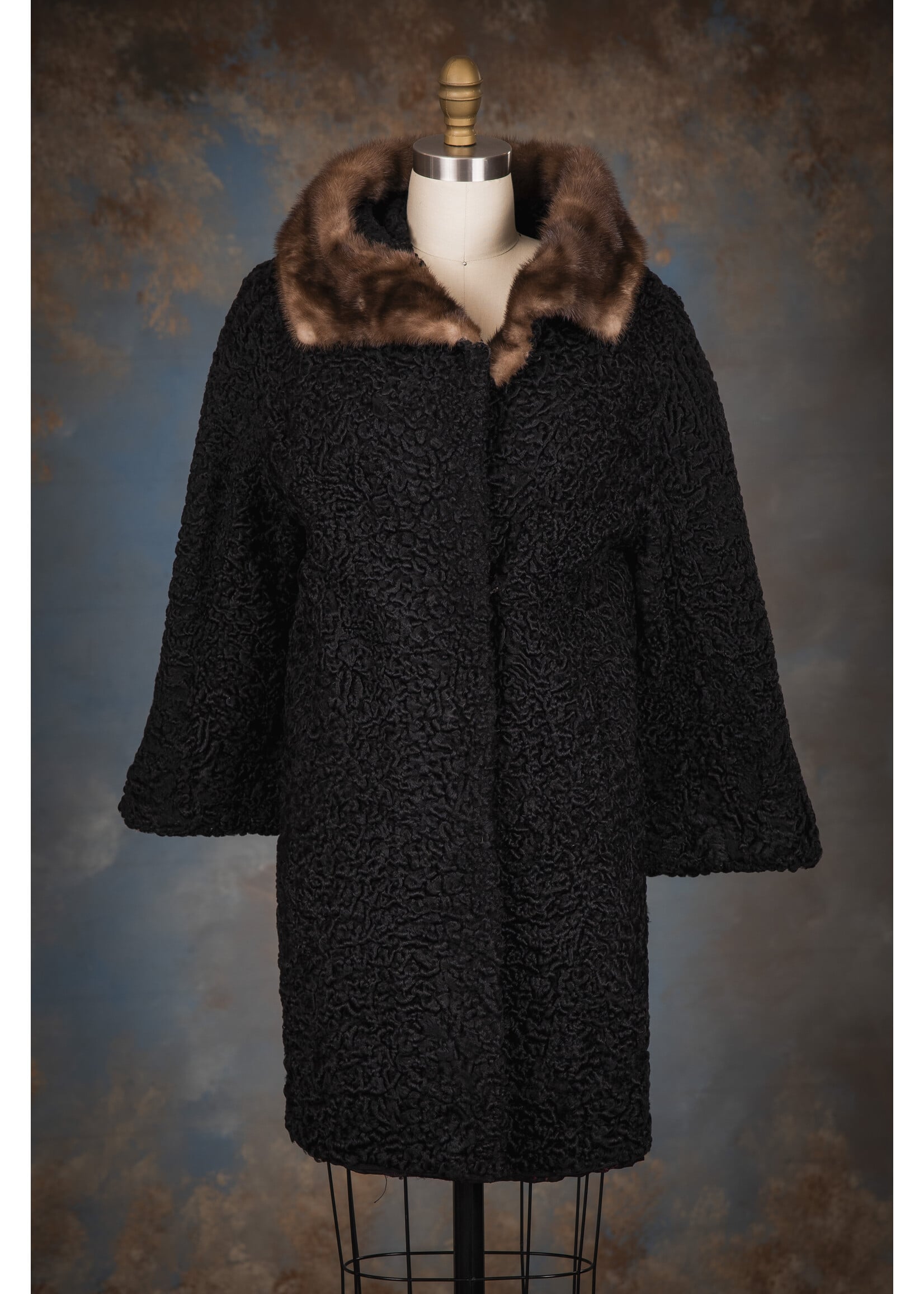 BLACK PERSIAN LAMB CAR COAT 6