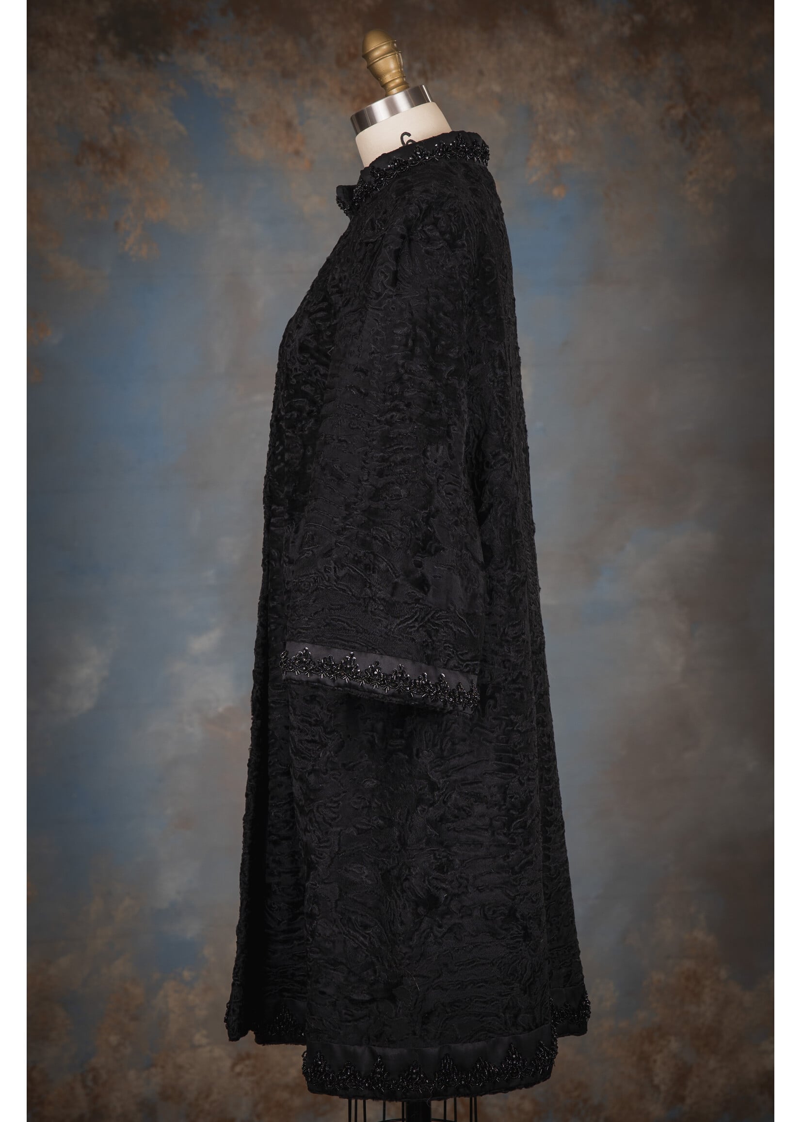 BEADED BLACK SWAKARA COAT