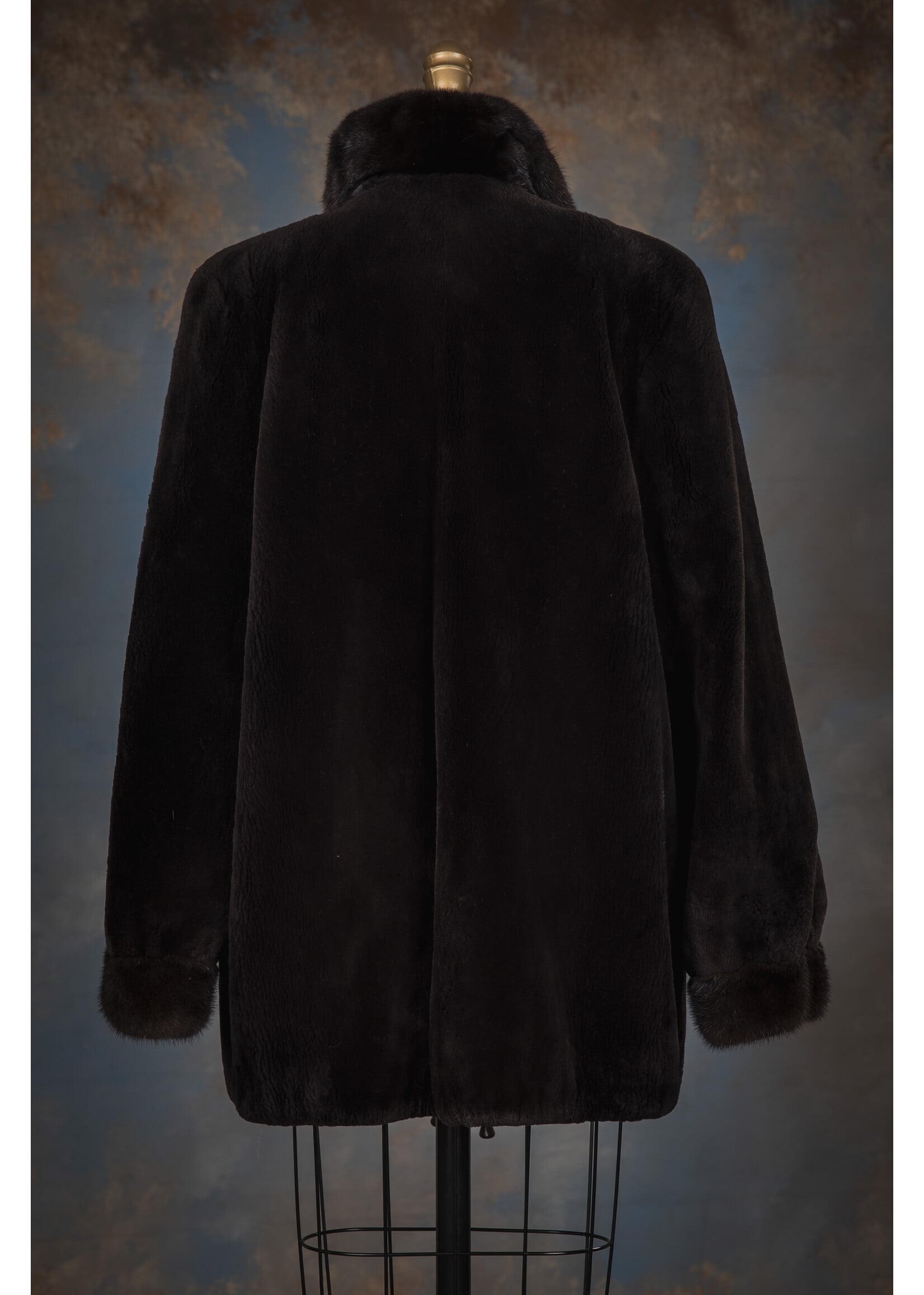 SH. RACCOON JACKET W. MINK TRIM 8