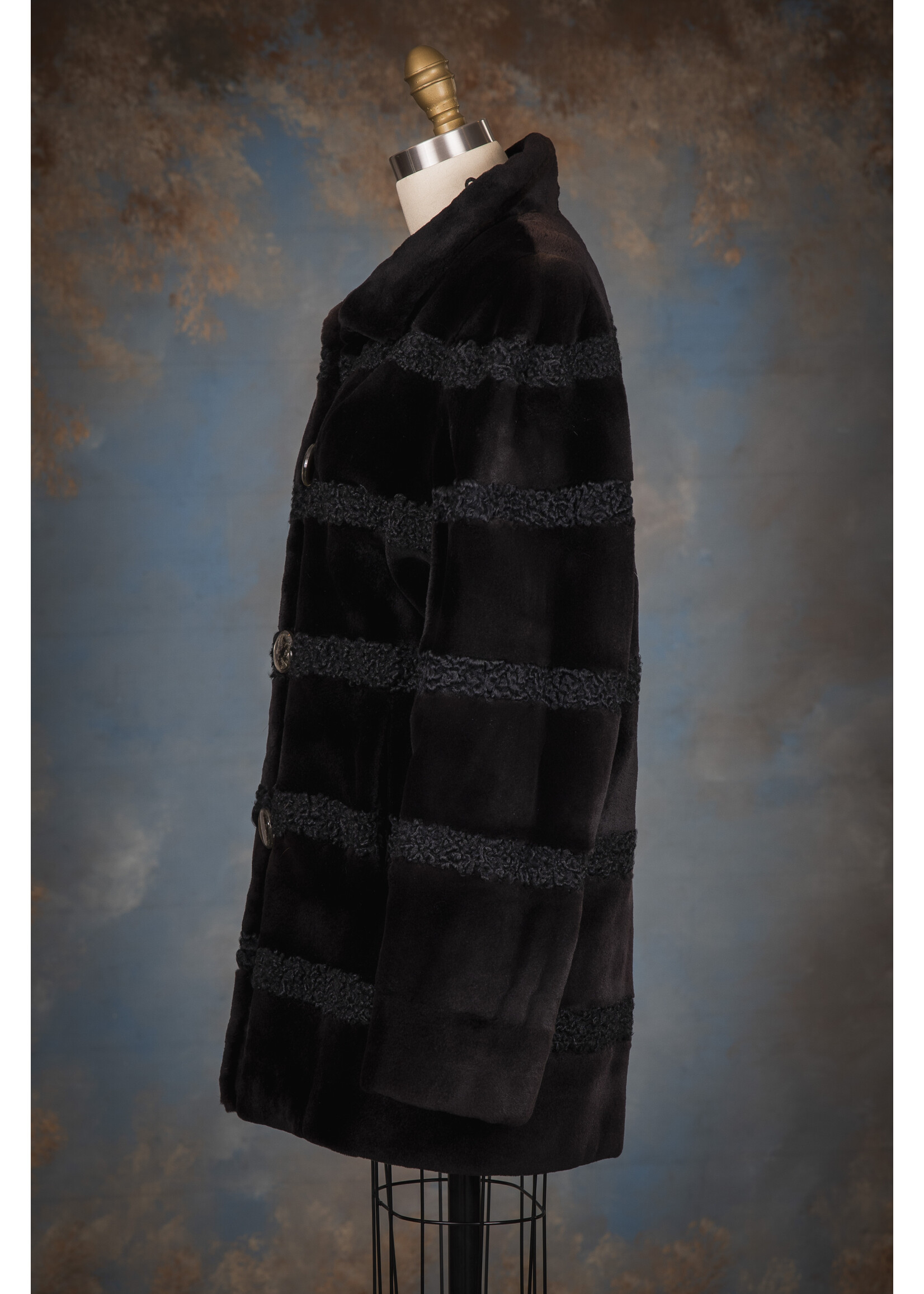 SH. BLACK MINK & PERSIAN LAMB COAT