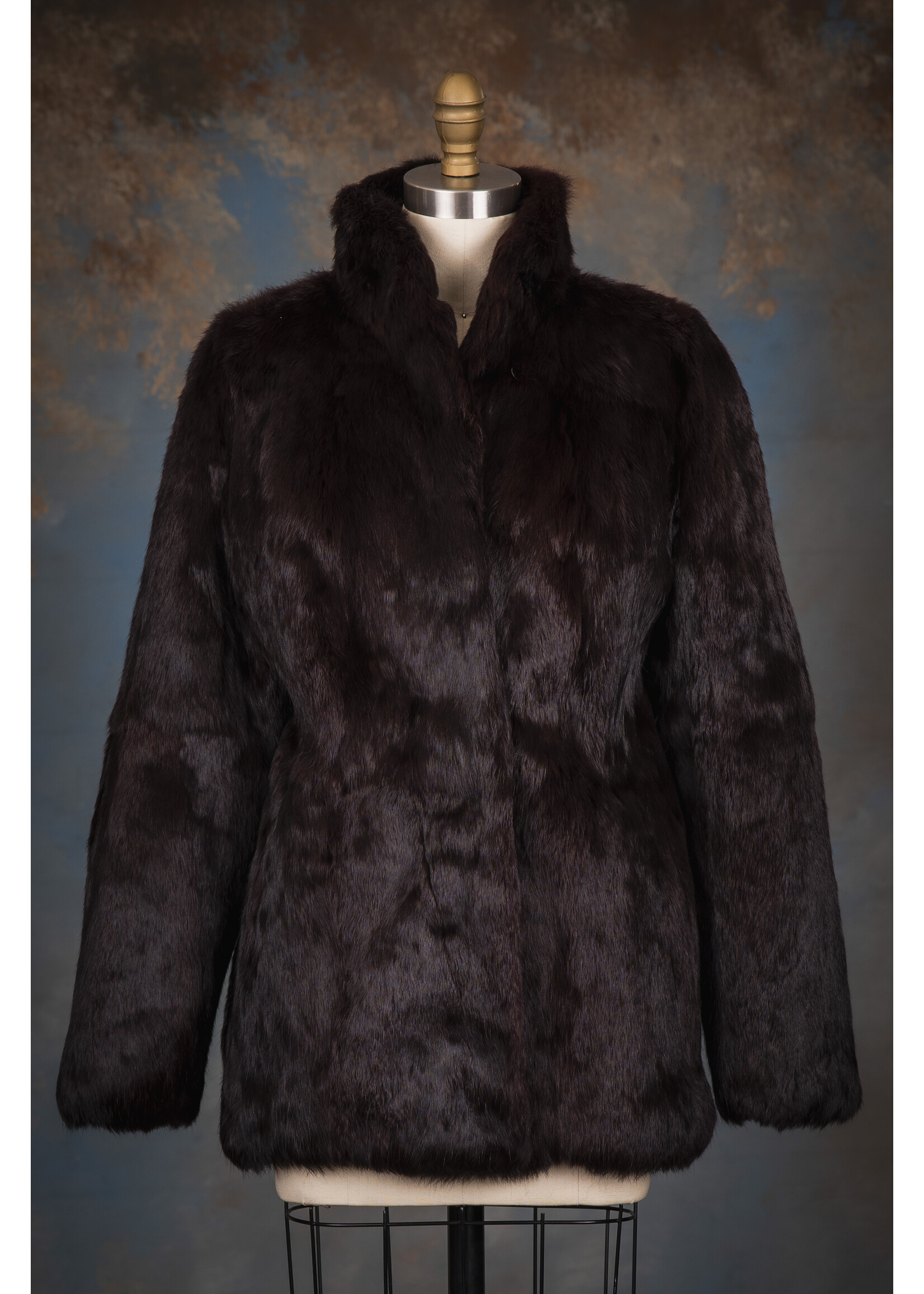 BLACK PLUM RABBIT JACKET 6