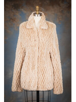 BEIGE SH. BEAVER KNIT JACKET