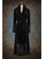 LONG SHEARED BLACK MINK COAT 6-8