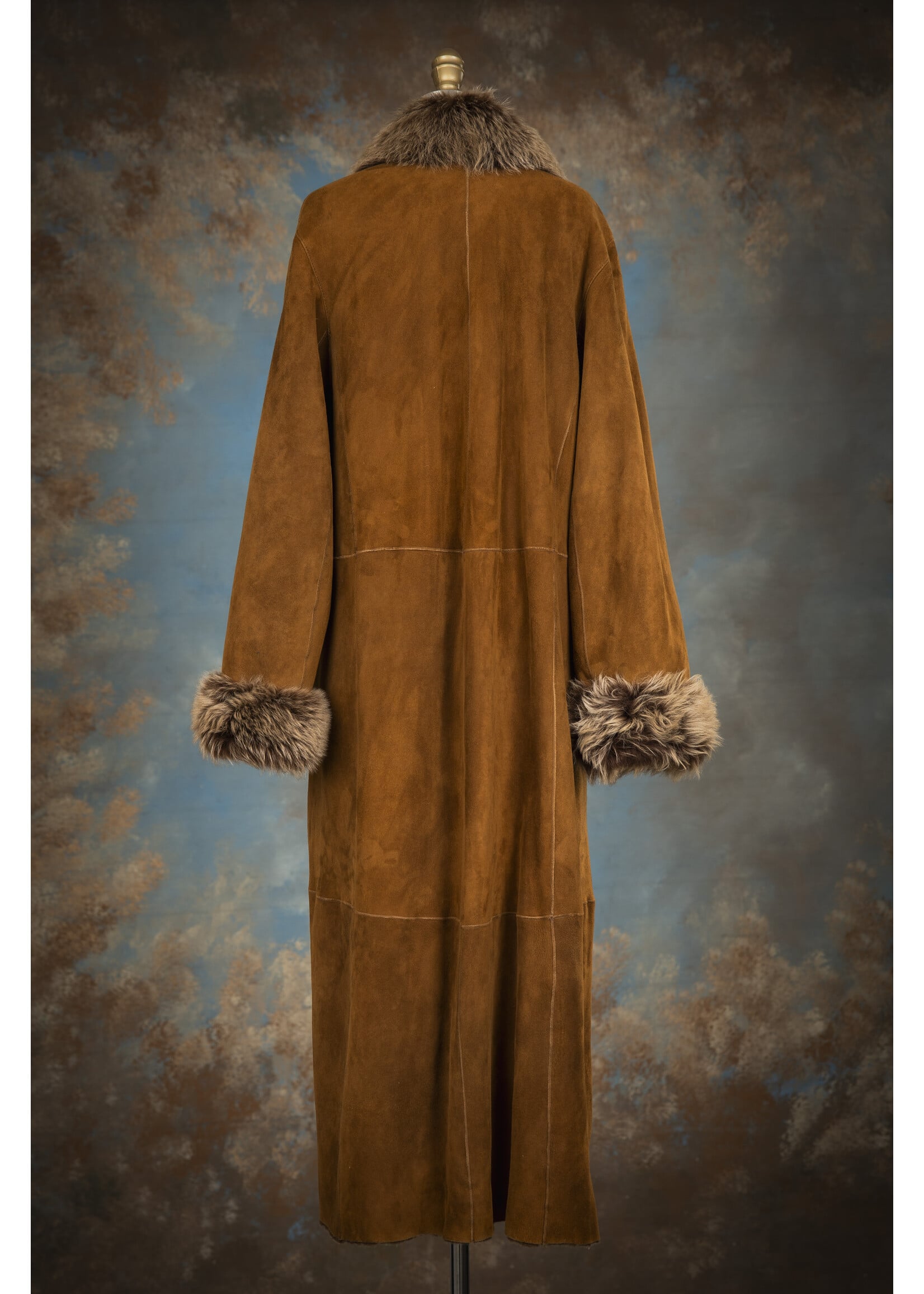 COGNAC SHEARLING & TUSCAN LAMB COAT 12