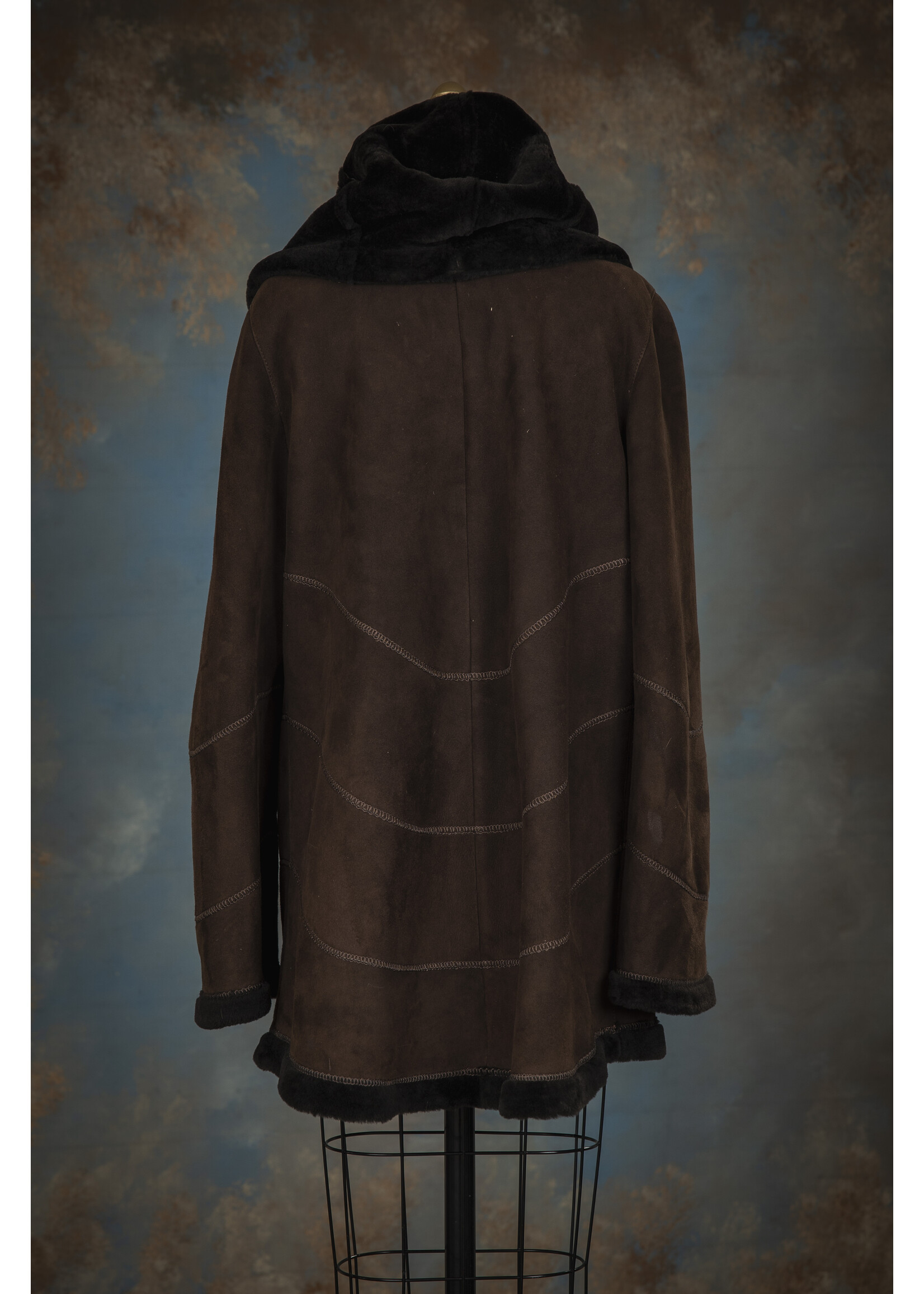 BROWN SHEARLING COAT 8-10