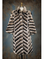 CHINCHILLA-DYED REX RABBIT COAT