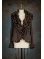 QUILTED SILK ORGANZA JACKET W. MINK