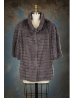 STEEL GREY MINK & TAFFETA JACKET