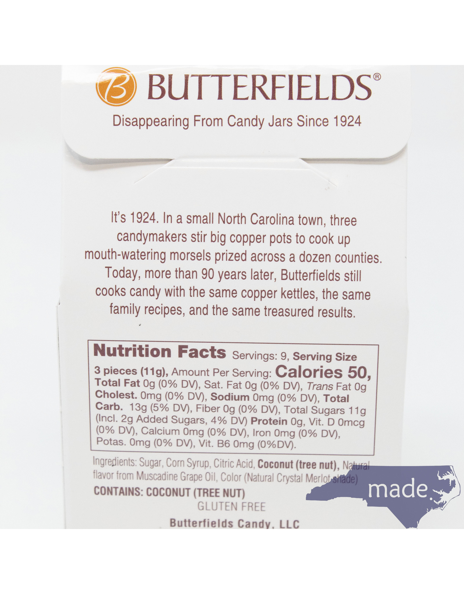 Butterfields Candy Muscadine Buds 3 oz. Buds - Butterfields Candy