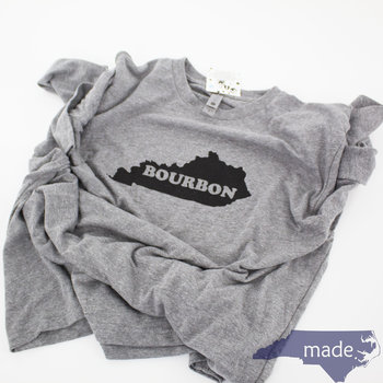 KY Bourbon LS Tee Gray