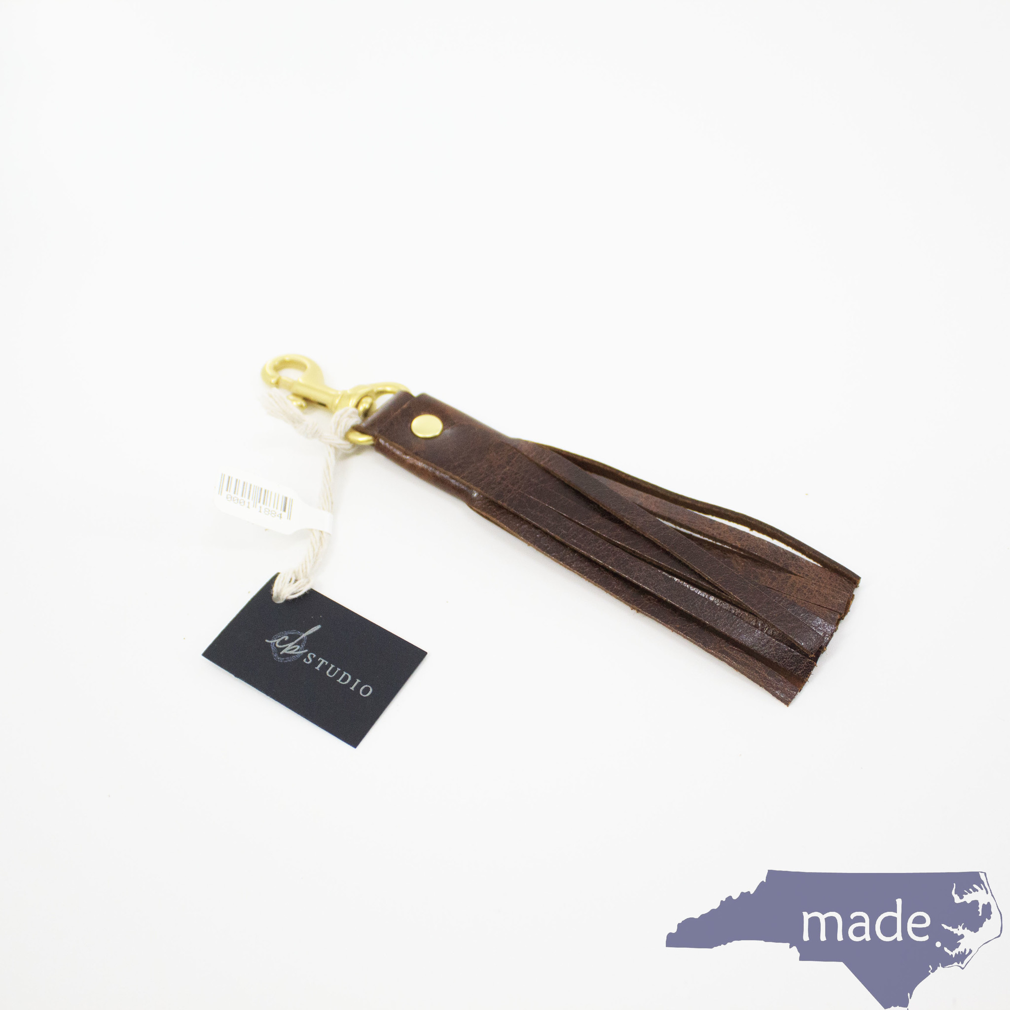 Leather Tassel Keychain. Leather Key Fob. Leather Tassel 