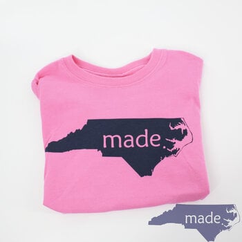 Hot Pink + Navy Toddler/Kid's Tee