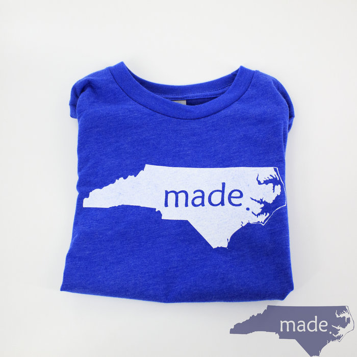 Royal + White Toddler Tee - Made in NC