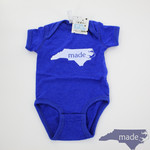 Royal + White Onesie - Made in NC