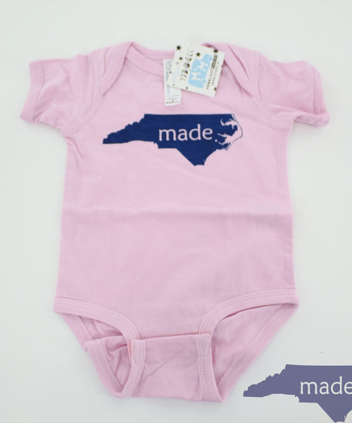 Pink + Navy Onesie