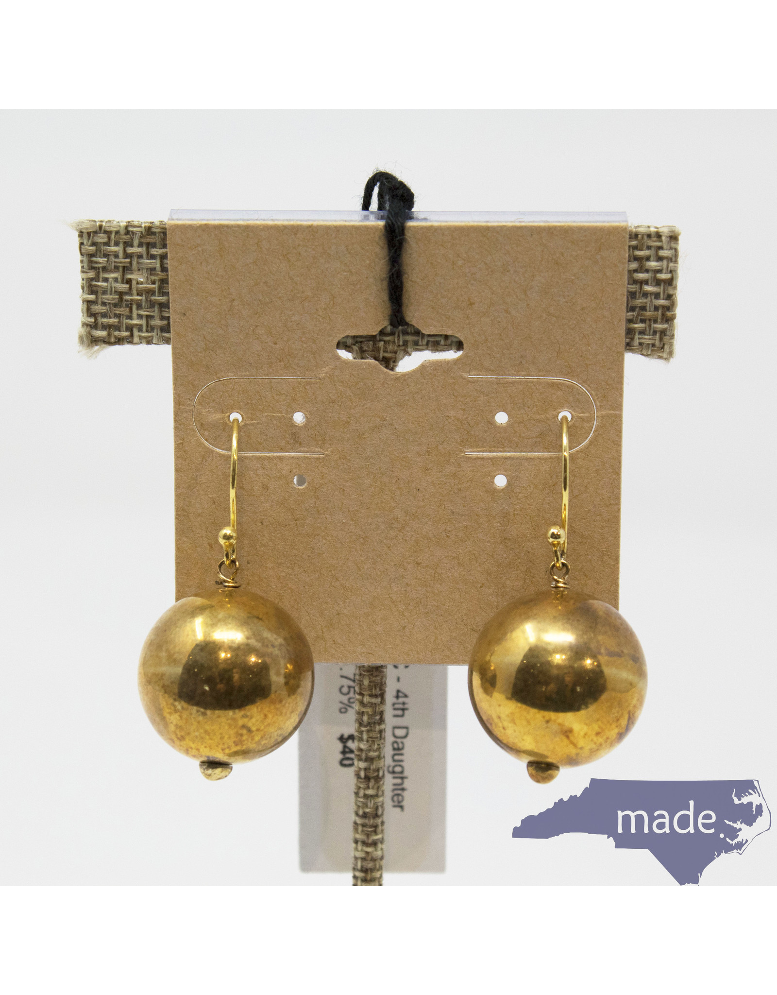Fourth Daughter Gold Ball Earrings - Fourth Daughter
