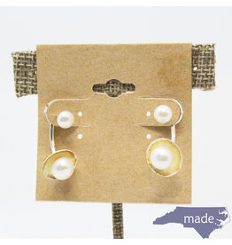 Fourth Daughter Sterling Pearl Earrings
