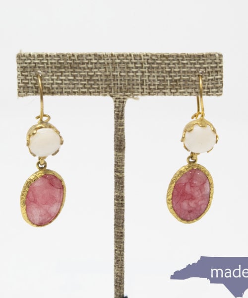 Gold Stone Earrings