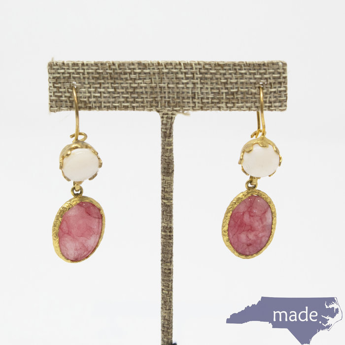 Gold Stone Earrings - Fourth Daughter