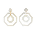 Pearlescent Octagon Tate Earrings Maxi - The Paper Dress