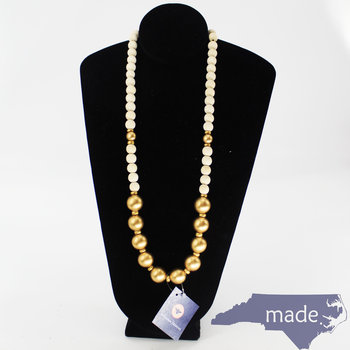 Piper Necklace White/Gold