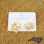 Golden Hour Petal Studs - The Painted Pearl