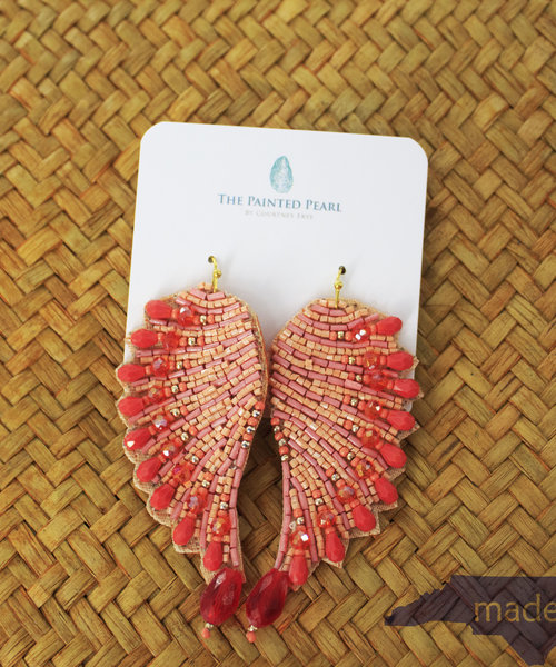Butterfly Earrings in Coral Reef