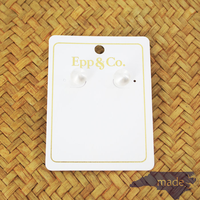 Matte Silver Ball Stud - Epp and Co